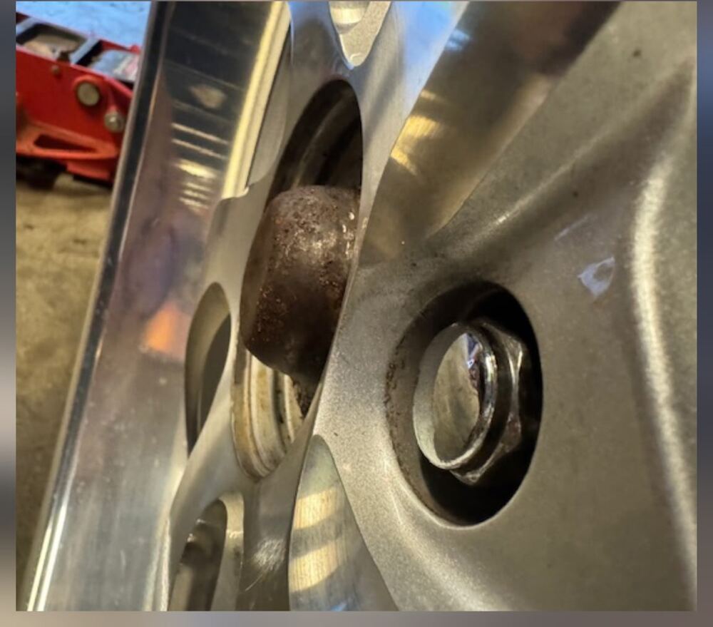 Hub sticking out past the wheel